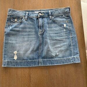 Old Navy Distressed Blue Mini Skirt